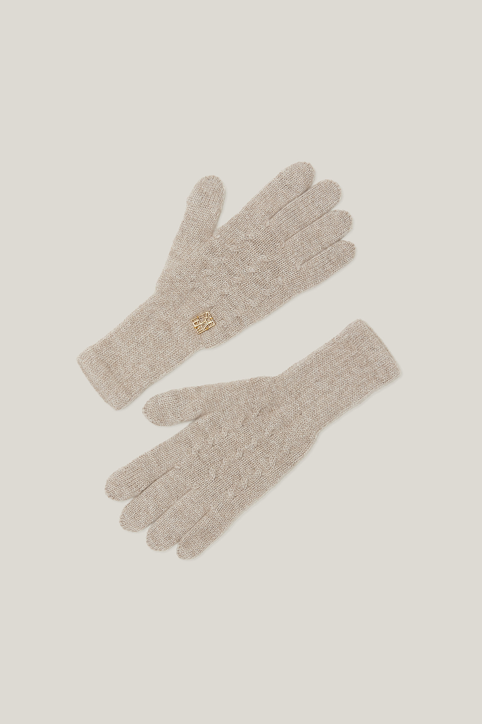 [재입고] Finger Hole Knit Gloves For Womens (Natural Beige)
