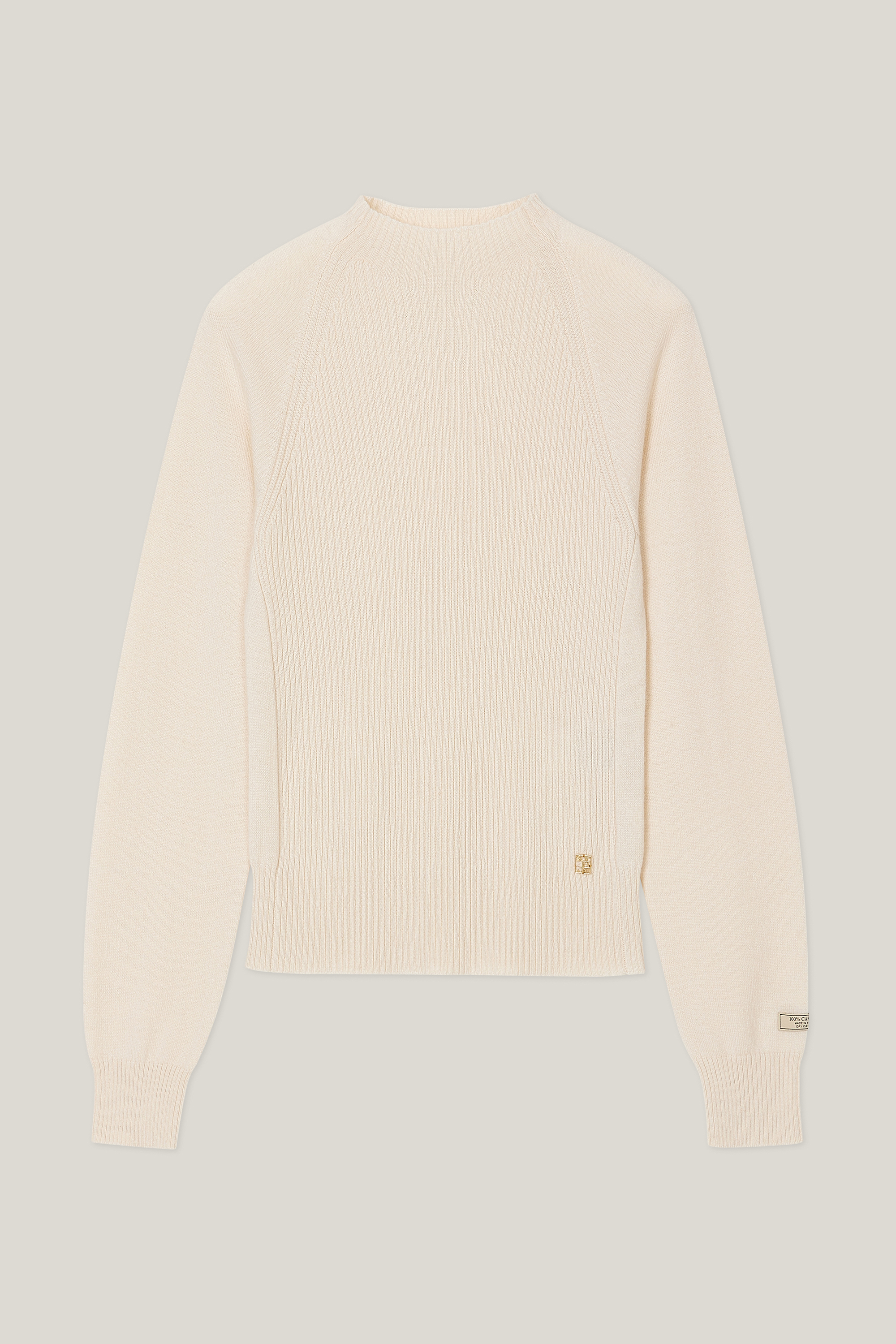 Nora Ribbed Pullover (Sand Beige)